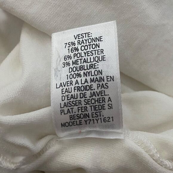 Y2K Guess Vintage Bodycon Mini Dress Size M Deep Open Neckline Front Zigzag Knit - Picture 10 of 10